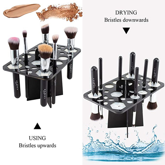 14-Hole Makeup Brush Holder & Drying Rack | Multifunction Display Stand | NZ