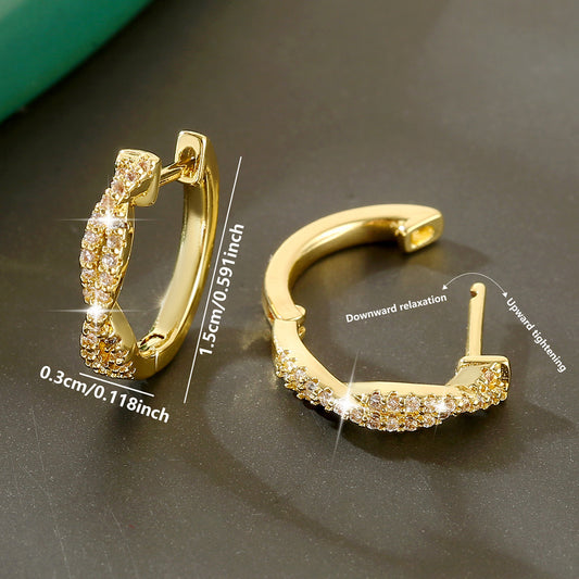 Copper Geometric Braided Hoop Earrings | Gold & Silver | Unisex NZ