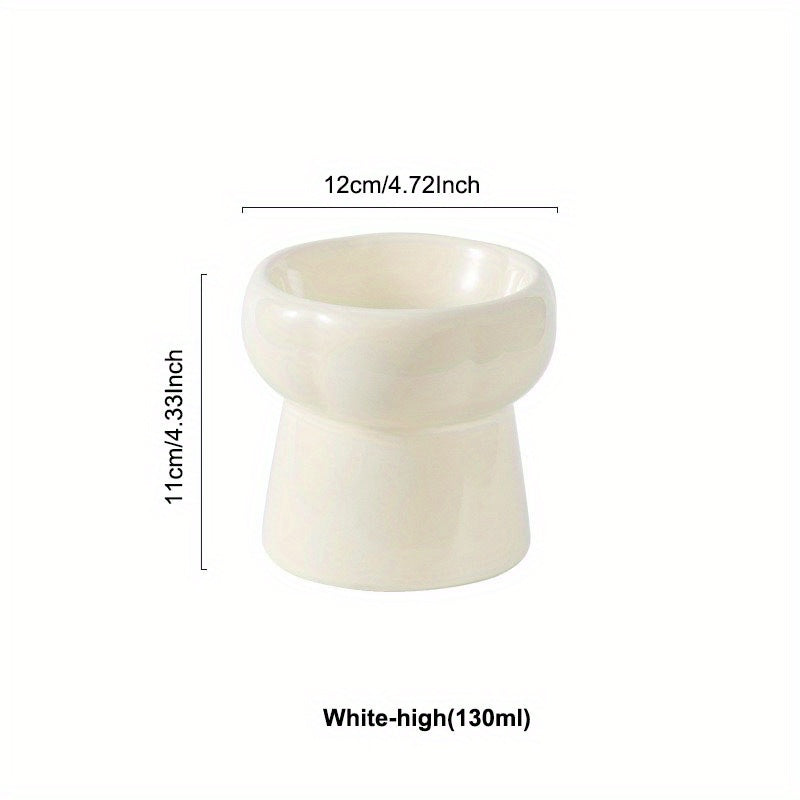 Elevated Ceramic Pet Bowls Set - Raised Dog & Cat Food & Water Bowls for Healthy Feeding