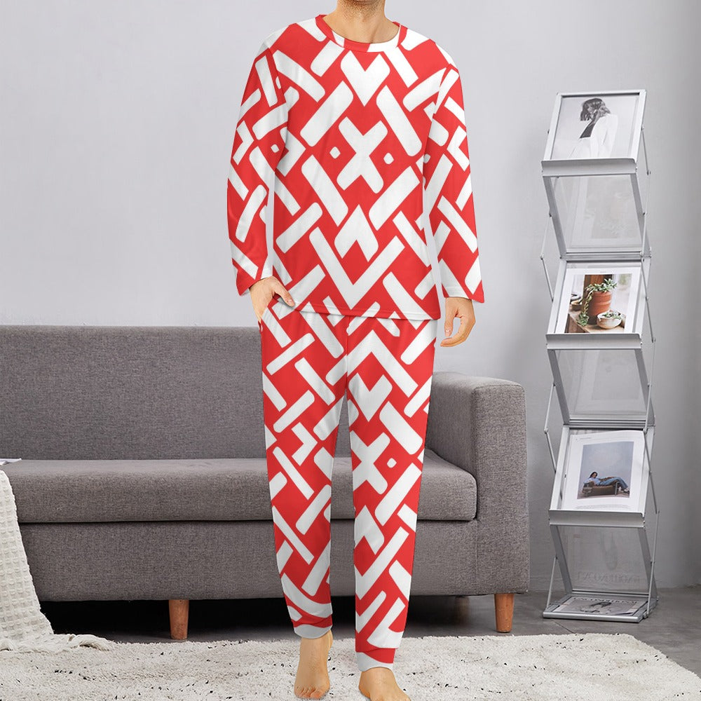 Men's Long Sleeve Pajama Set — FireBrick