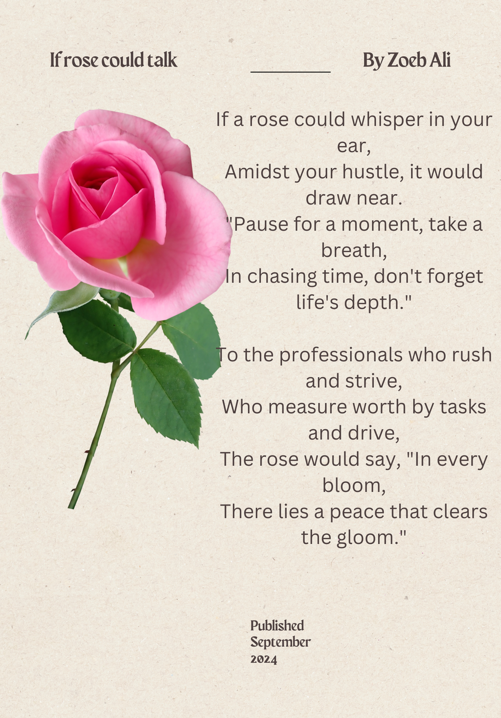 If a rose could talk