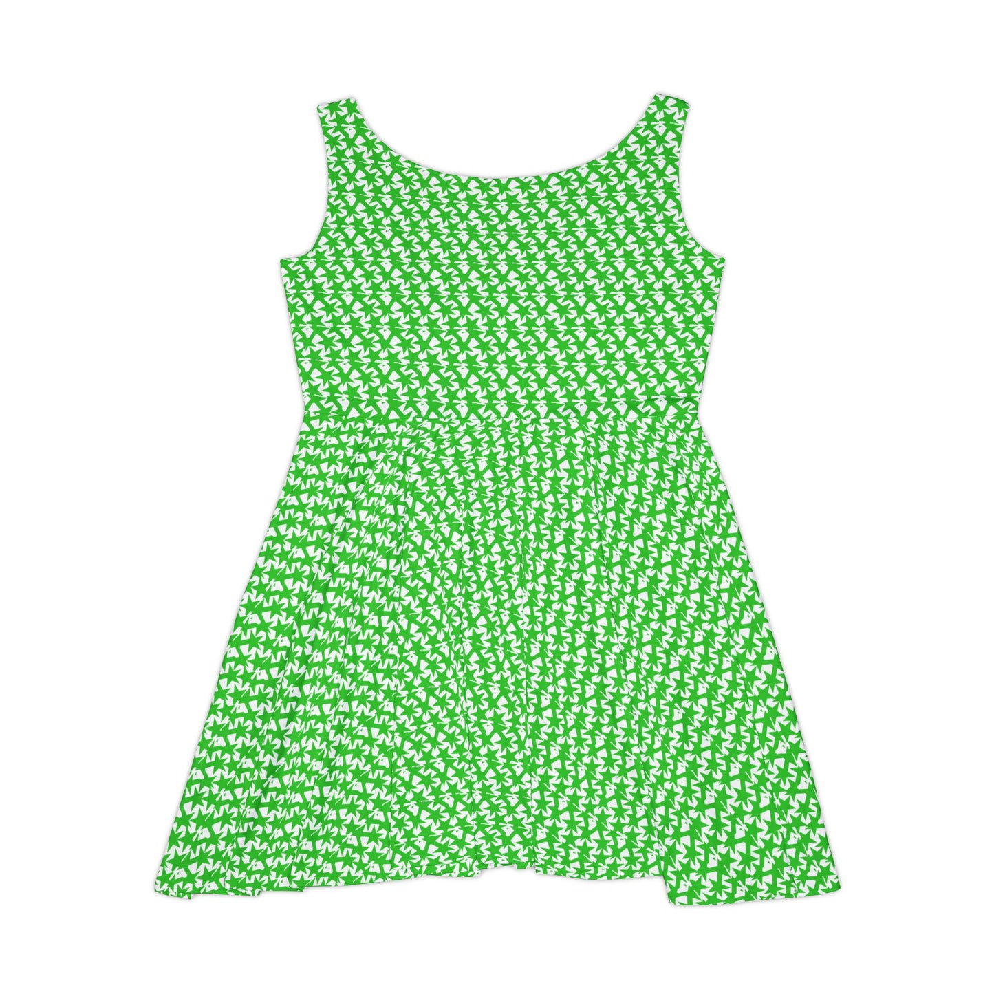 Green Clover Crop Bodice Skater Dress — St. Patrick’s Day Floral Pattern