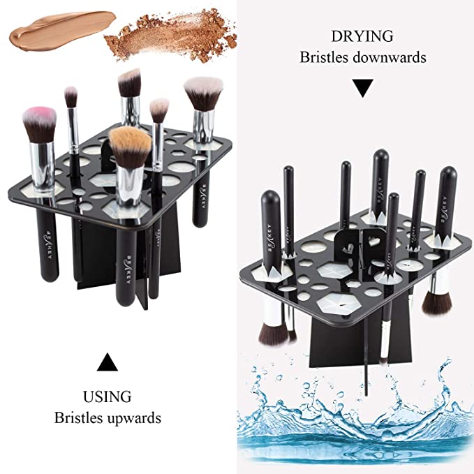 14-Hole Makeup Brush Holder & Drying Rack | Multifunction Display Stand | NZ