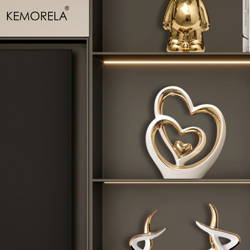 Ceramic Love Heart Statue | Elegant Home Decor Ornament | Romantic Gift NZ