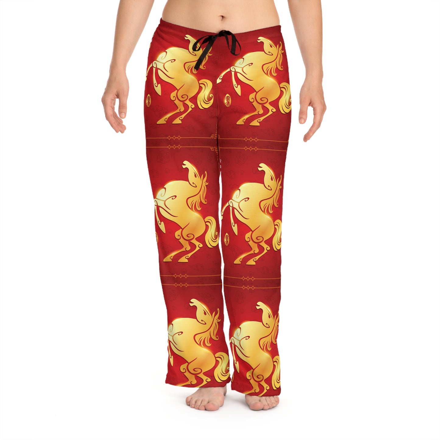 Golden Horse Red Women's Pajama Pants – Lunar New Year Sleepwear