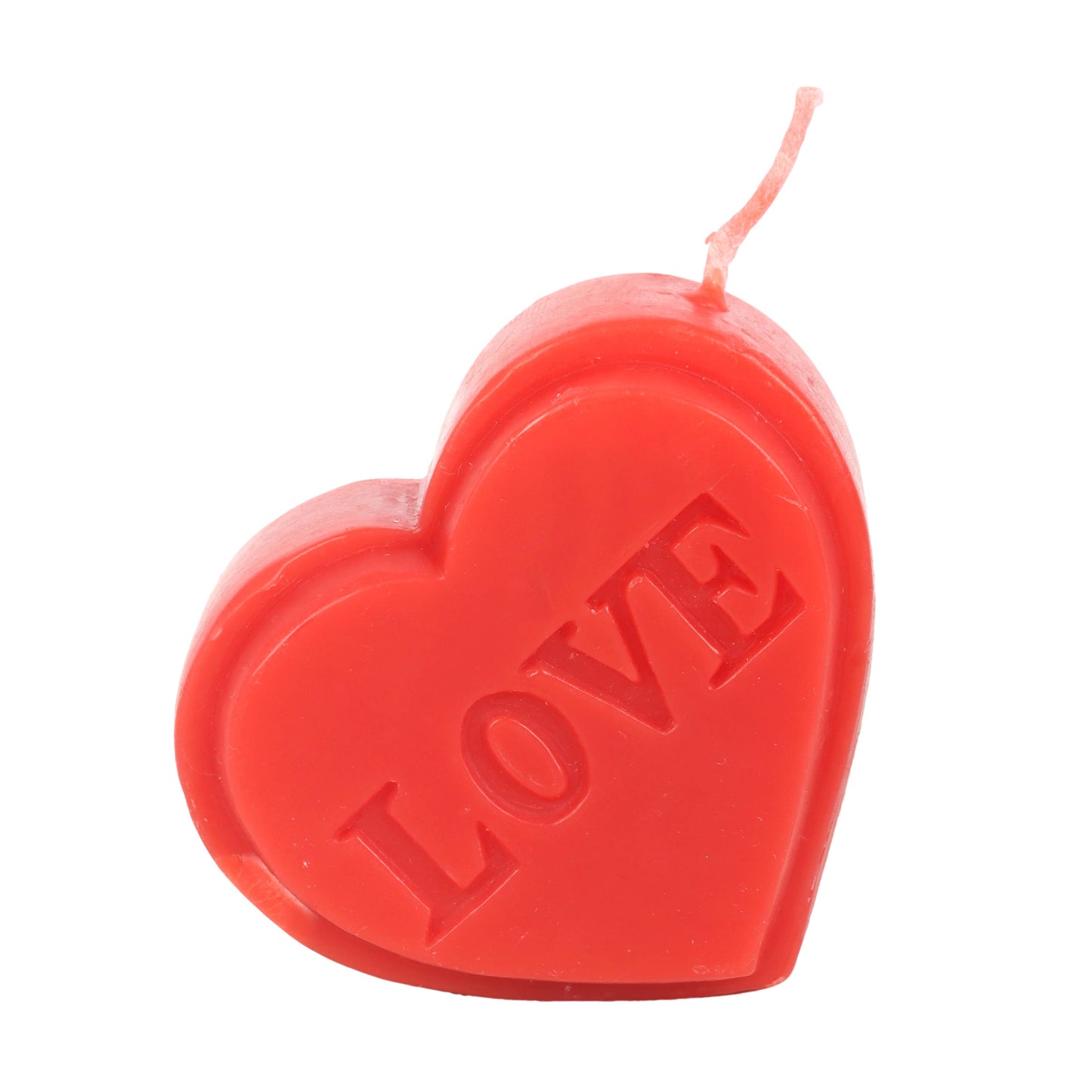 Red Love Heart Candle