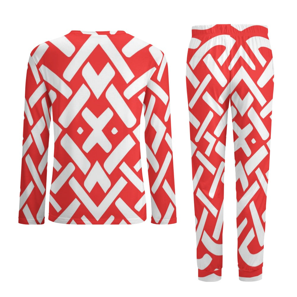 Men's Long Sleeve Pajama Set — FireBrick