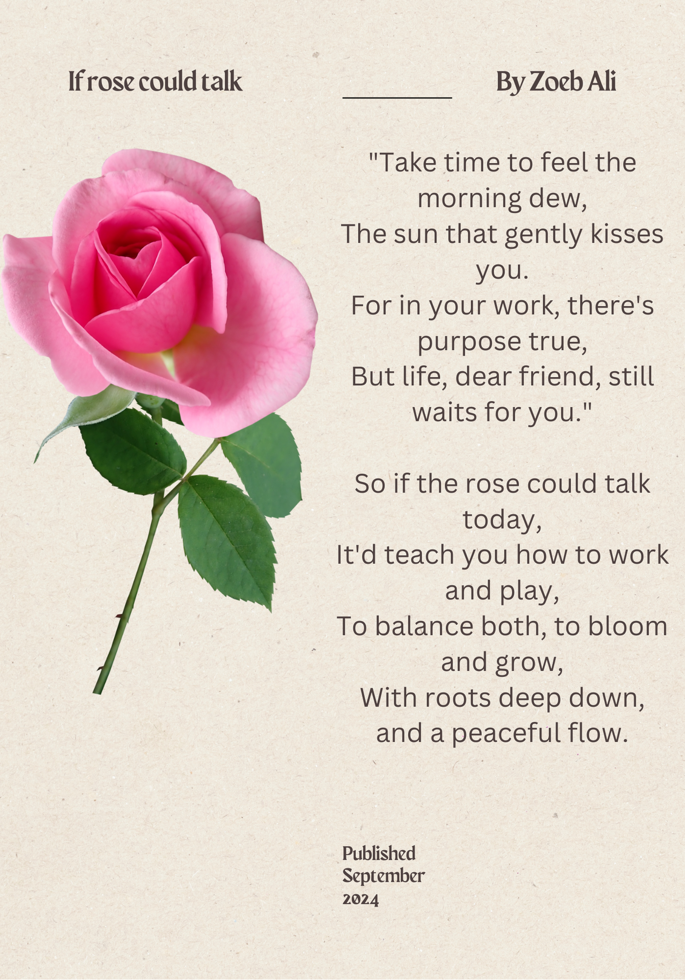 If a rose could talk
