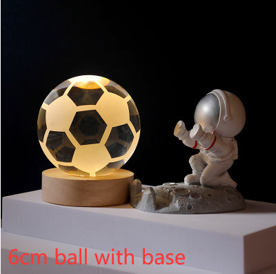 3D Crystal Ball Night Light | Solar System LED Lamp | Wooden Base | 19 Designs NZ