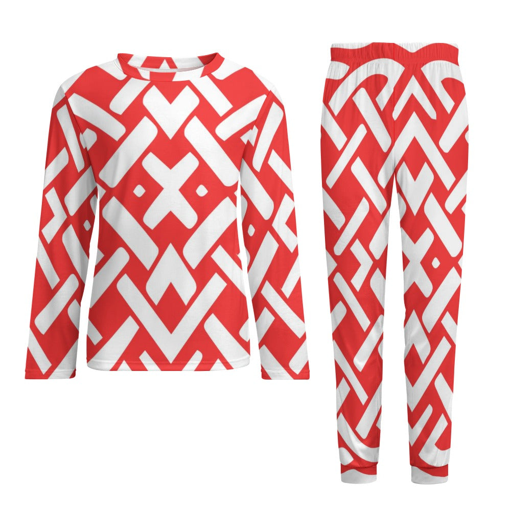 Men's Long Sleeve Pajama Set — FireBrick