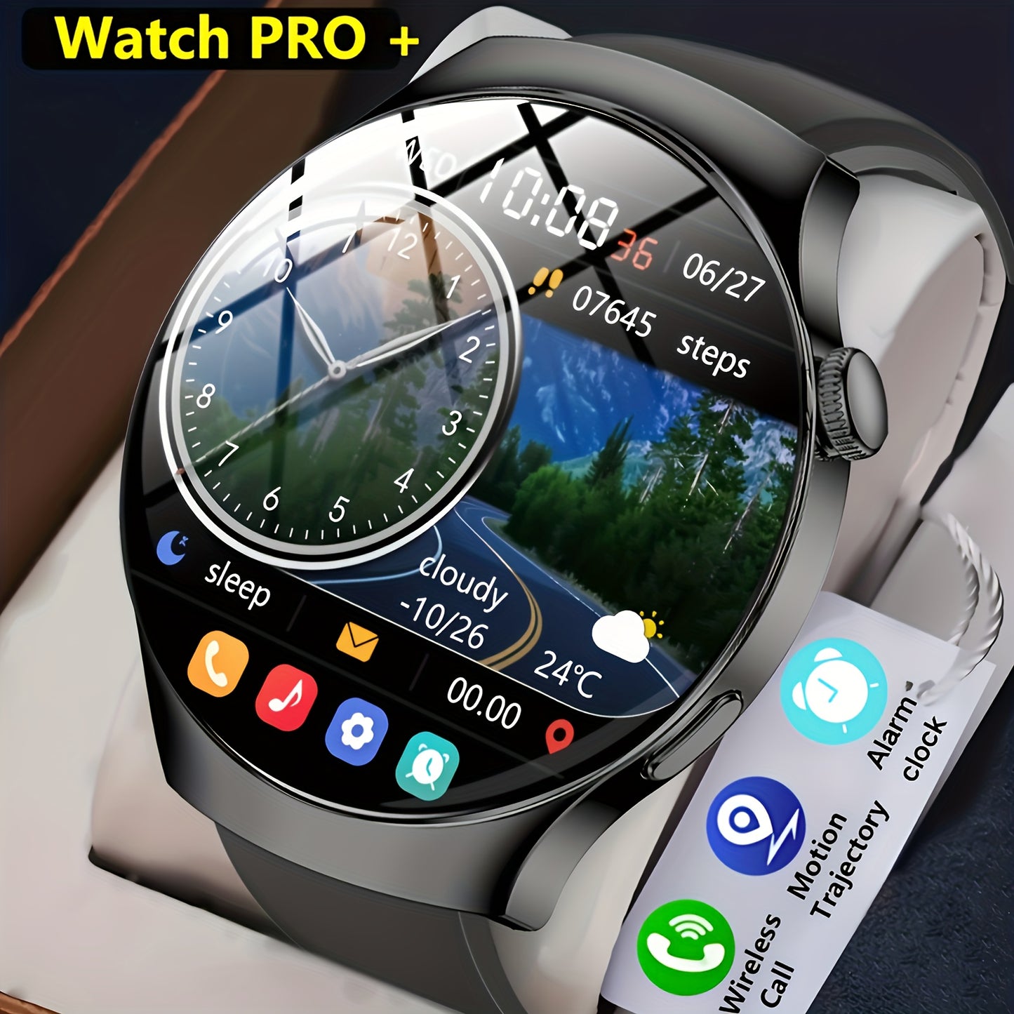 Smart Fitness Watch | Wireless Calling & Activity Tracking | Black & Gold NZ