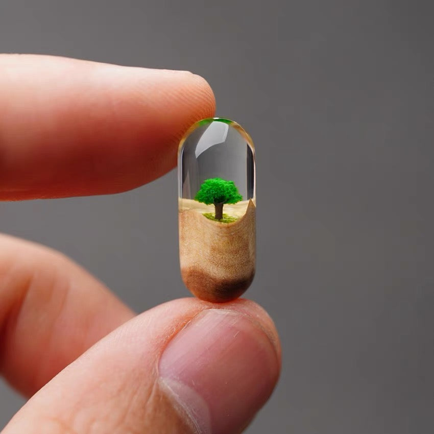 Handcrafted Resin Time Capsule Pendant Necklace | Log Style Jewellery | 4 Colours NZ