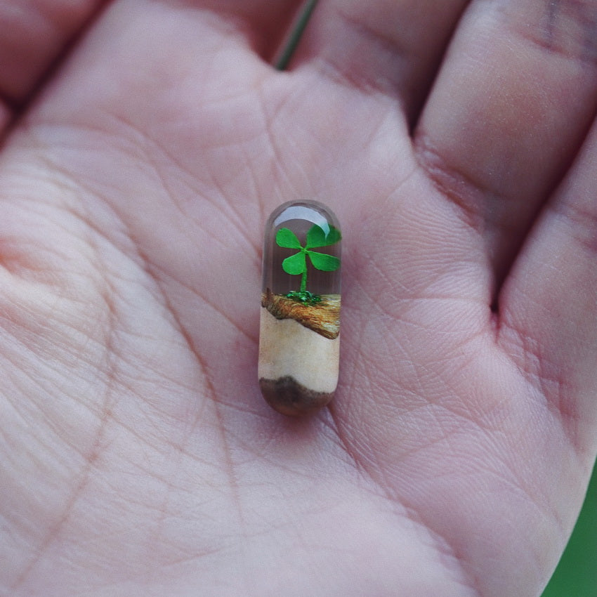Handcrafted Resin Time Capsule Pendant Necklace | Log Style Jewellery | 4 Colours NZ