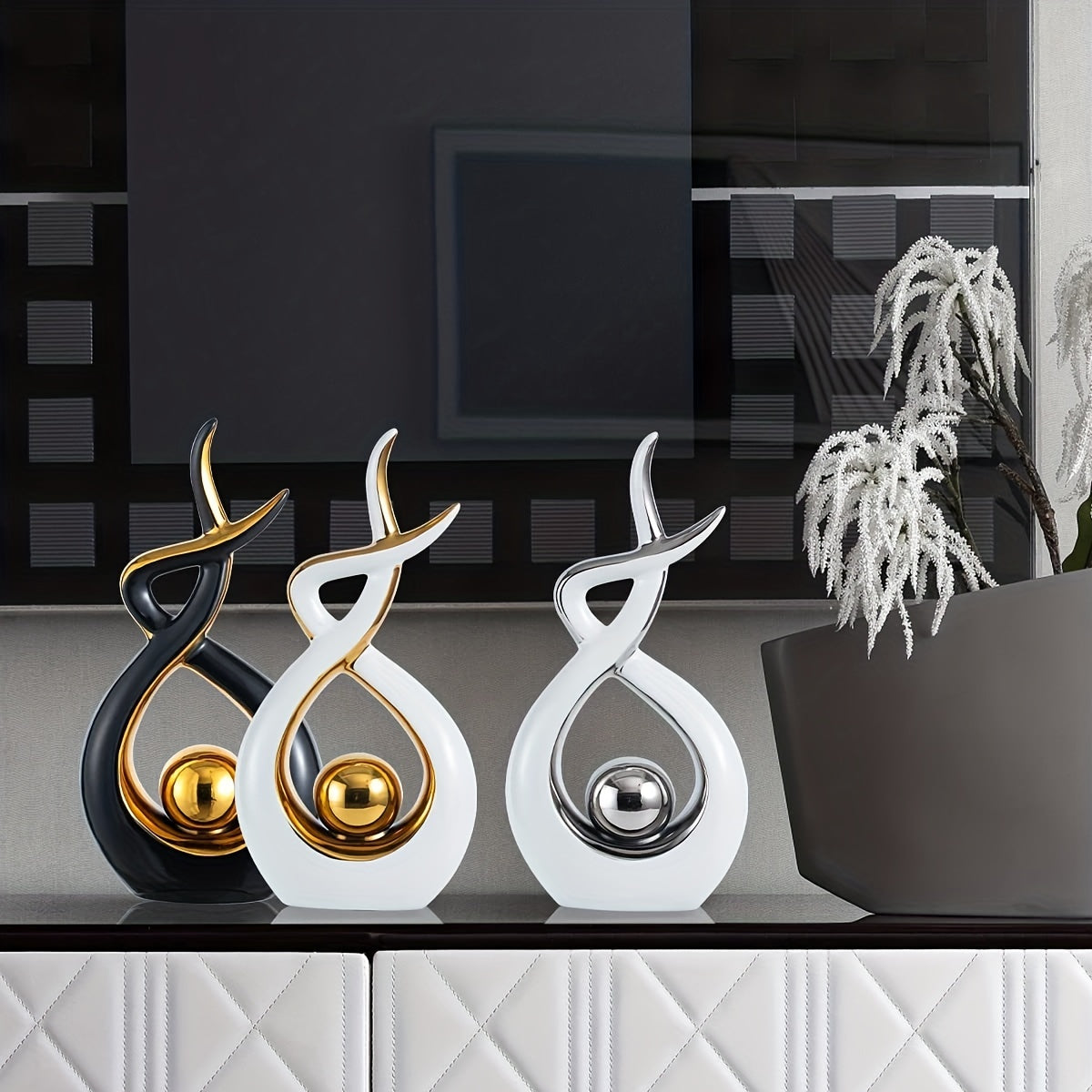 Abstract Geometric Ceramic Sculpture — Modern Art for Your Home