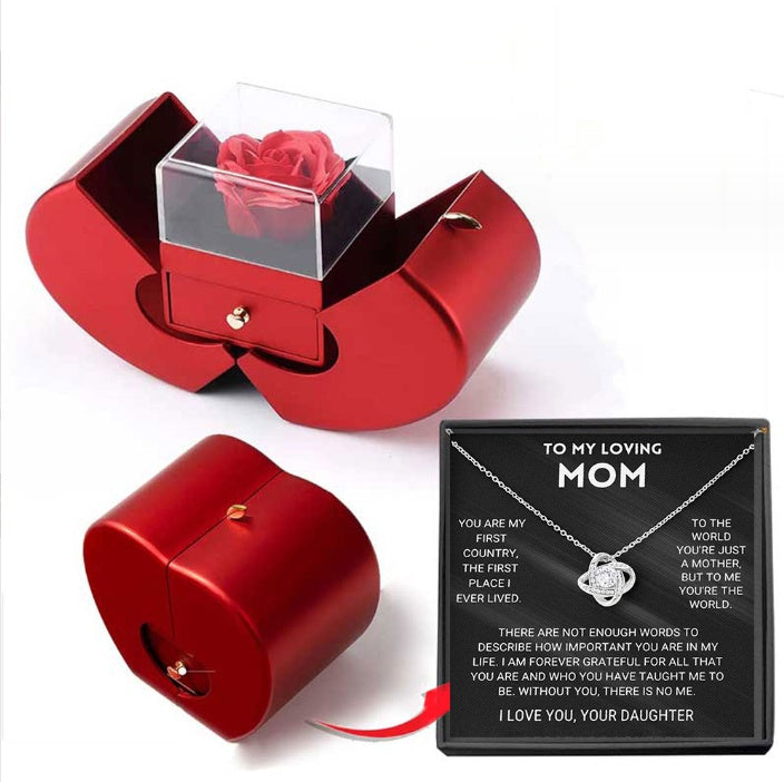 Eternal Rose Necklace Gift Box – Preserved Flower Jewellery Set