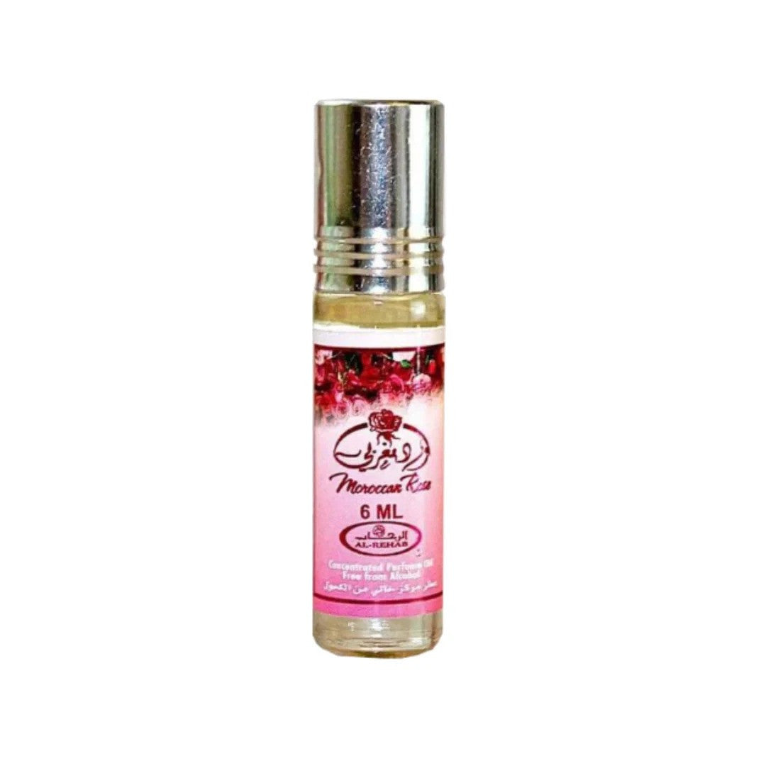 Al Rehab Moroccan Rose Perfume Oil 6ml - Alcohol-Free Unisex Fragrance
