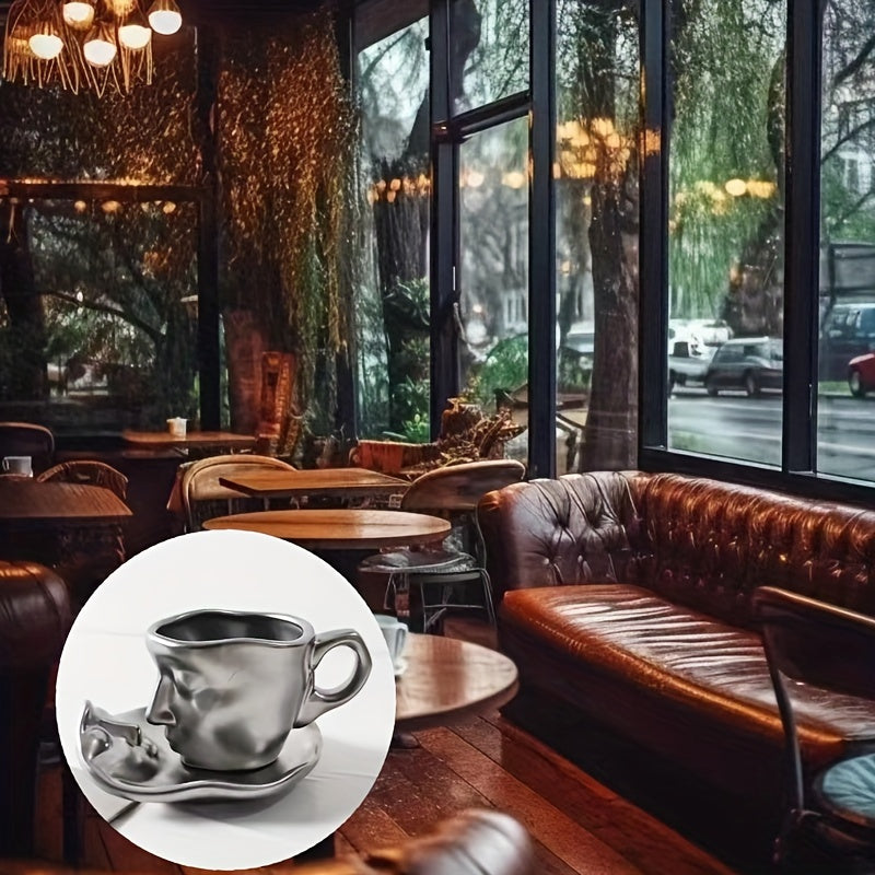 Ceramic Kiss Espresso Cup | Artistic Kissing Faces Design