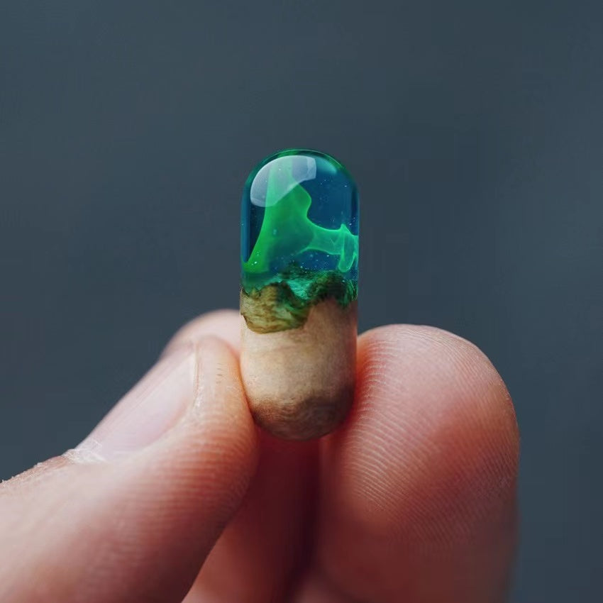 Handcrafted Resin Time Capsule Pendant Necklace | Log Style Jewellery | 4 Colours NZ