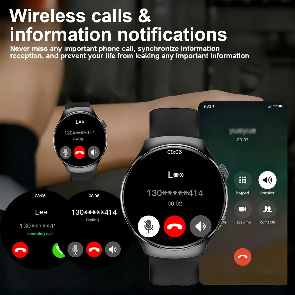 Smart Fitness Watch | Wireless Calling & Activity Tracking | Black & Gold NZ