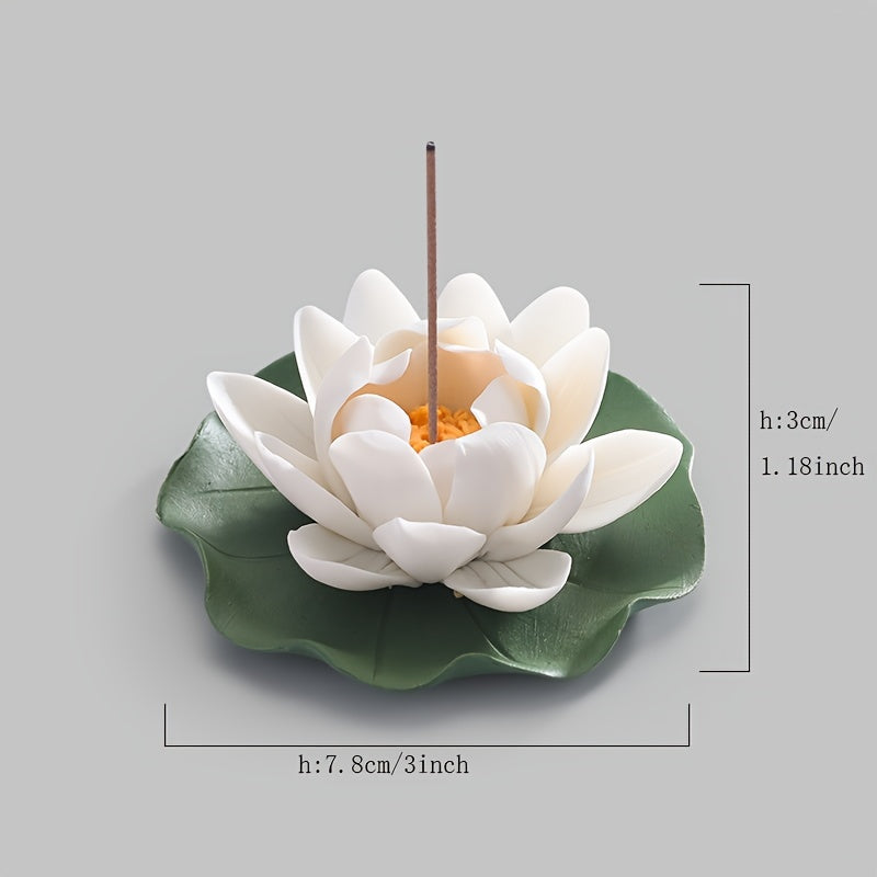 Ceramic Lotus Incense Burner | Zen Meditation & Mindfulness Home Decor NZ