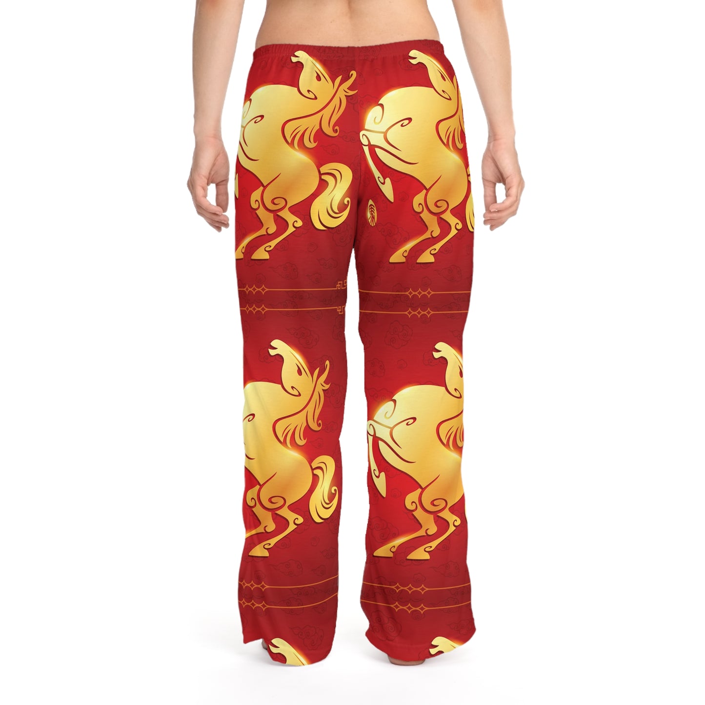 Golden Horse Red Women's Pajama Pants – Lunar New Year Sleepwear