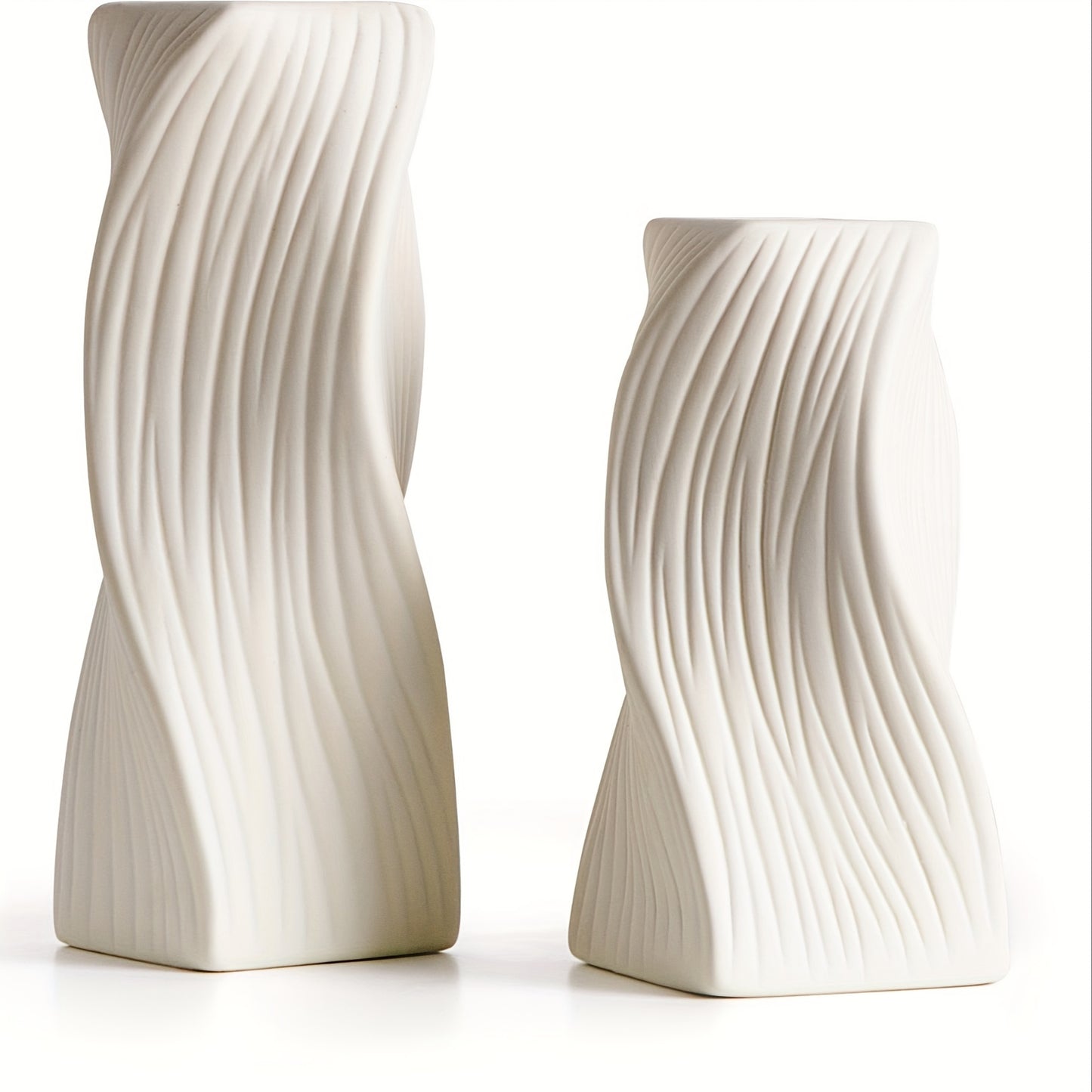 Ceramic Vase Set of 2 | Modern Minimalist Oblong Planters | Home Decor NZ
