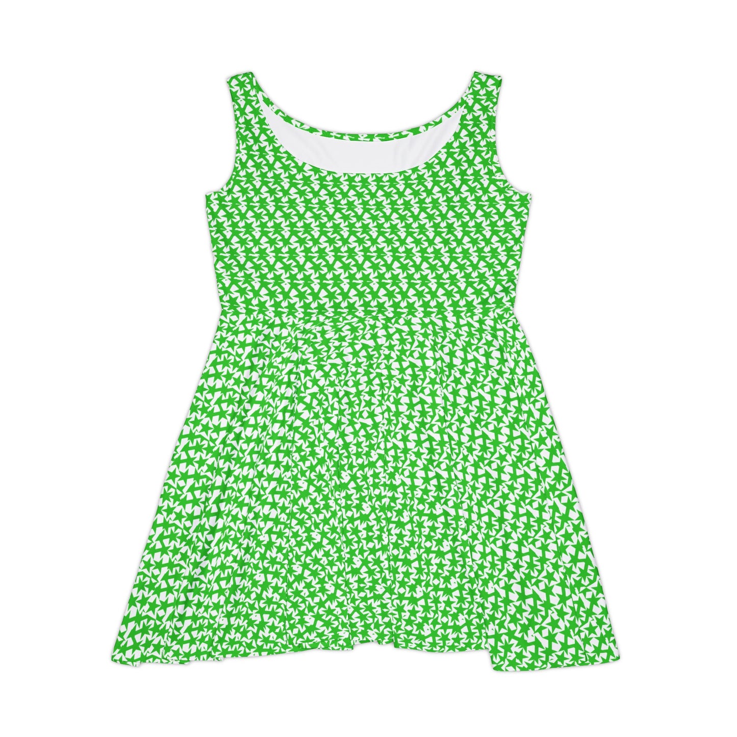 Green Clover Crop Bodice Skater Dress — St. Patrick’s Day Floral Pattern