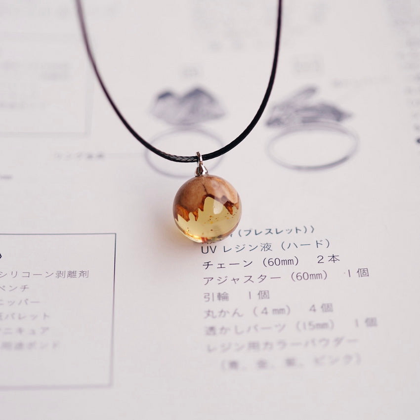 Amber Log Resin Pendant Necklace | Australian Red Eucalyptus Wood | Handcrafted NZ