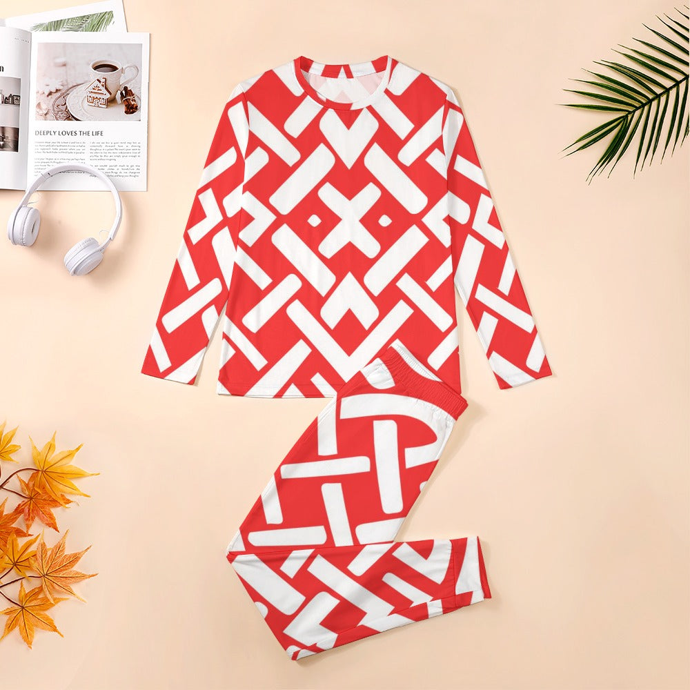 Men's Long Sleeve Pajama Set — FireBrick
