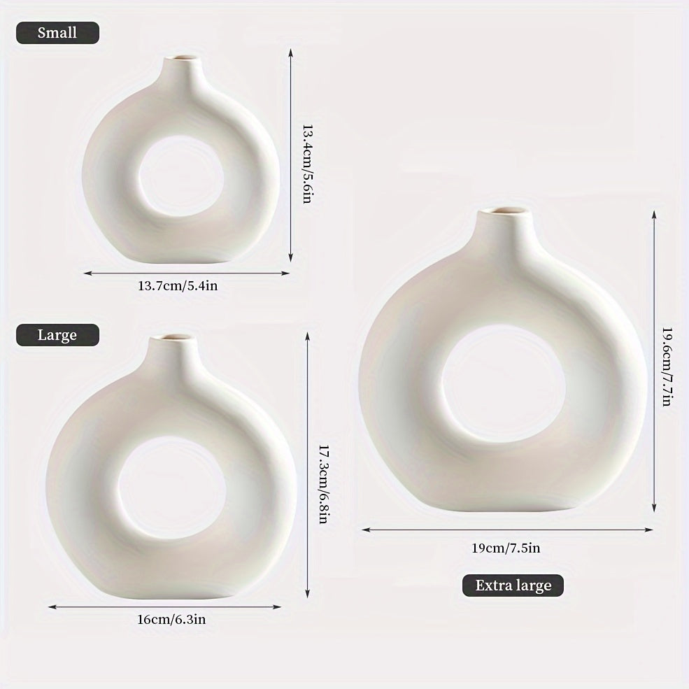 Ceramic Vase Set of 3 | Modern Minimalist Round Vases | Home Decor NZ