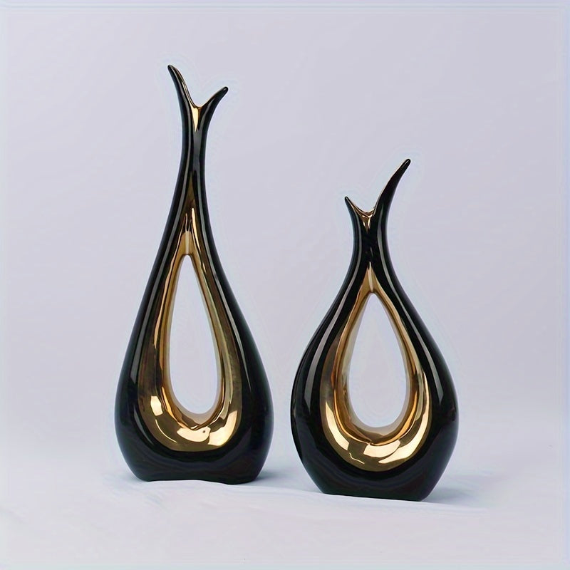 Ceramic Horn Vase Set | Contemporary Sculptural Flower Vases | Home Decor NZ