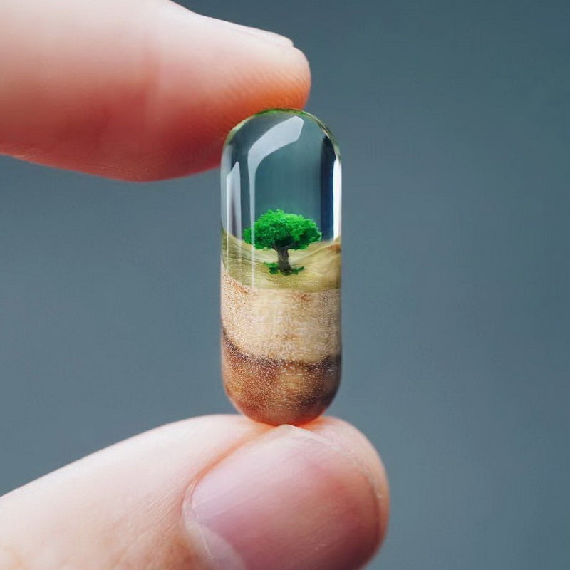 Handcrafted Resin Time Capsule Pendant Necklace | Log Style Jewellery | 4 Colours NZ