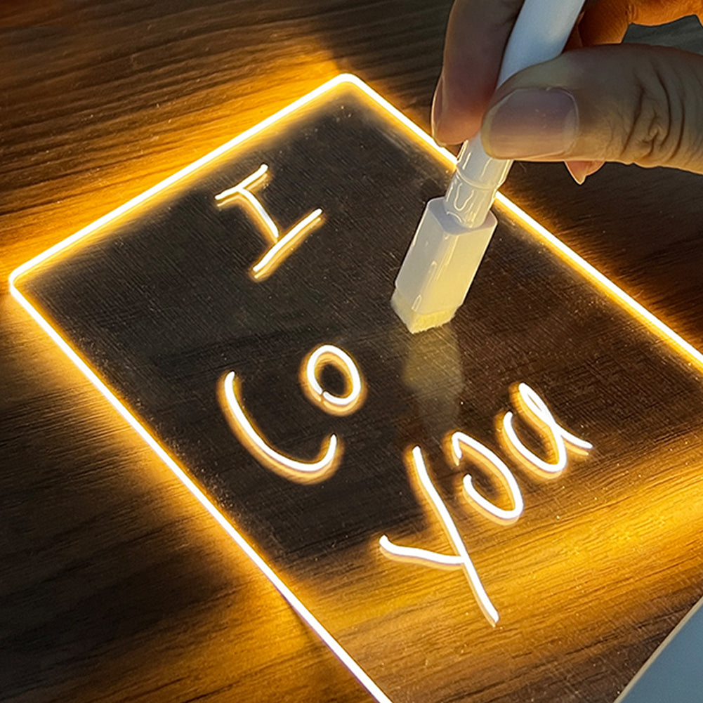 LED Message Board Night Light – USB Creative Note Lamp with Pen | Gift & Room Décor