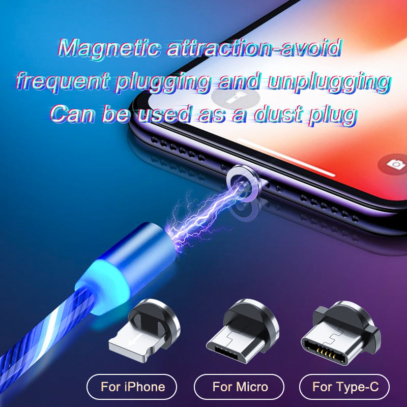 3-in-1 Magnetic LED Charging Cable