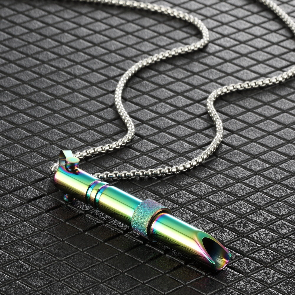 Couple Stainless Steel Mindfulness Necklace For Women Men Anxiety Relief Pendant Stress Panic Attack Relief Meditation