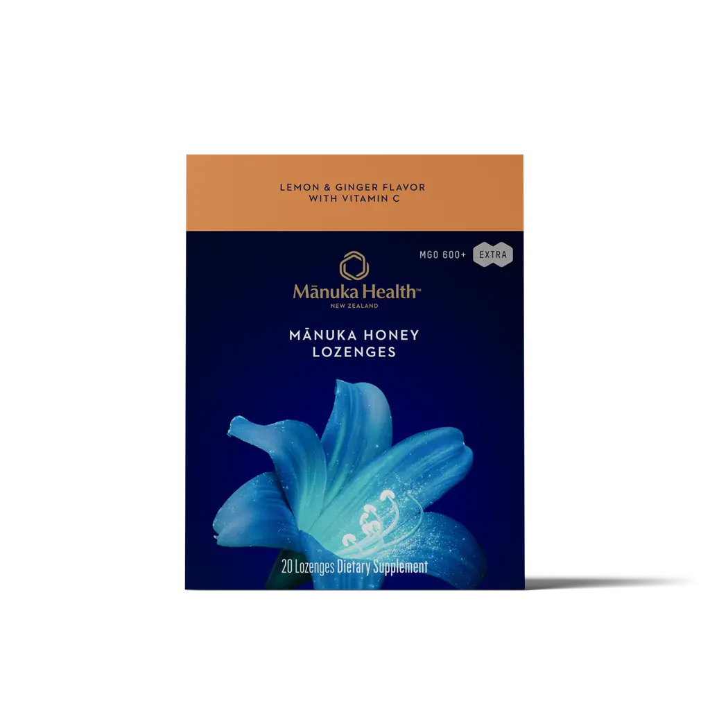 Mānuka Honey Lemon & Ginger Lozenges with Vitamin C | Sore Throat Relief NZ