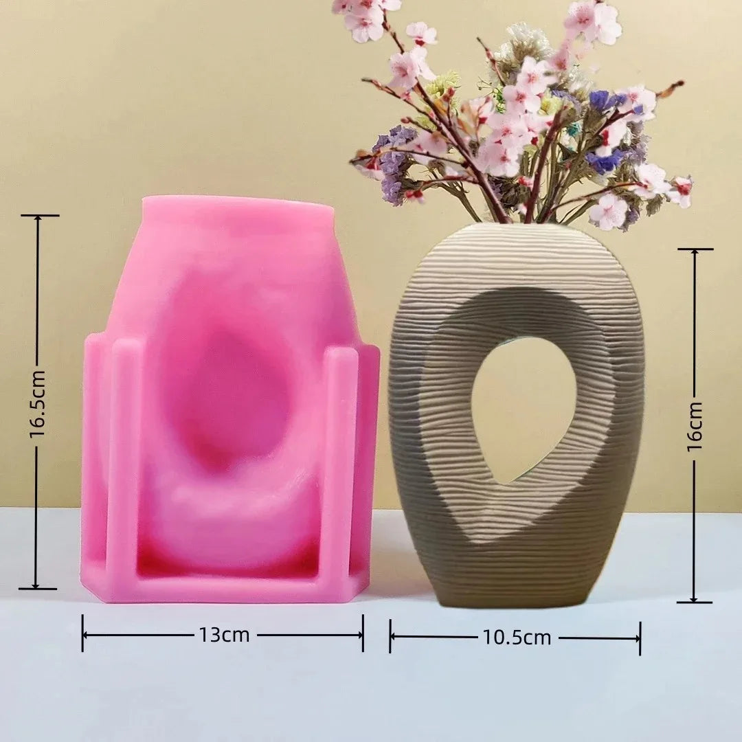 Food Grade Silicone Heart Vase Mold | Resin Concrete Candle Casting | Multiple Sizes NZ