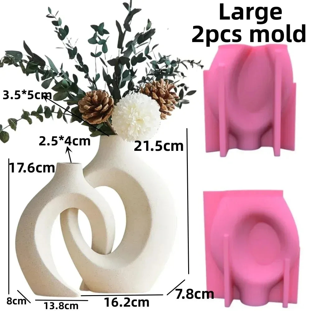 Food Grade Silicone Heart Vase Mold | Resin Concrete Candle Casting | Multiple Sizes NZ