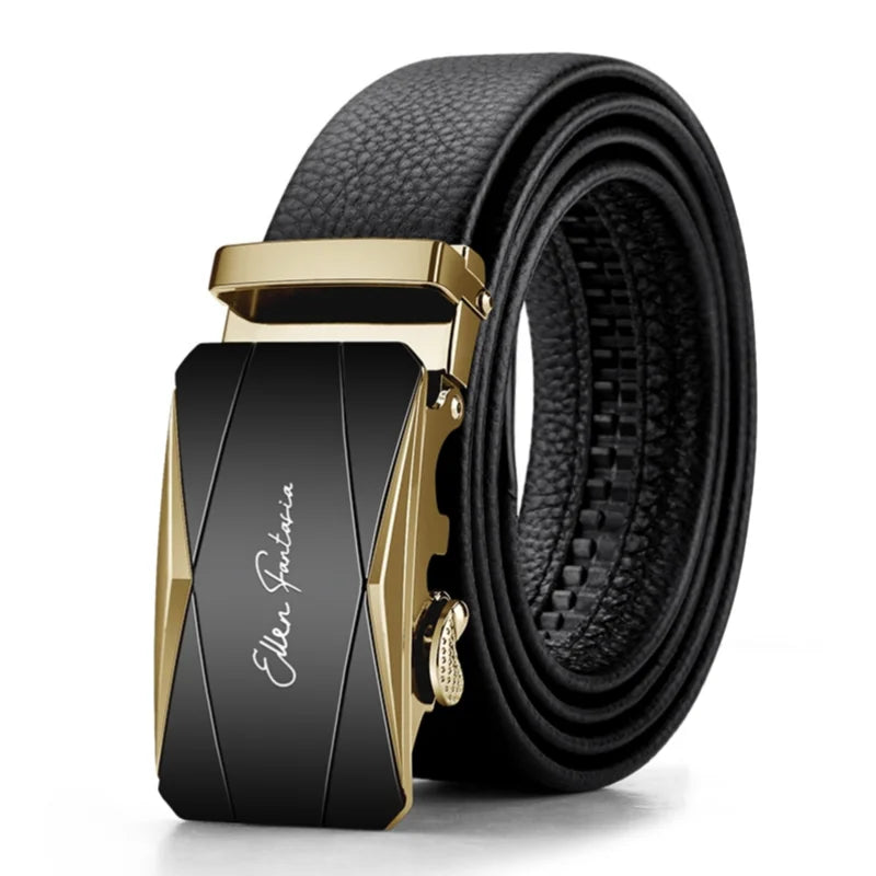 Men's Genuine Leather Belt | Metal Buckle | Adjustable 110–130cm | Multiple Colours NZ