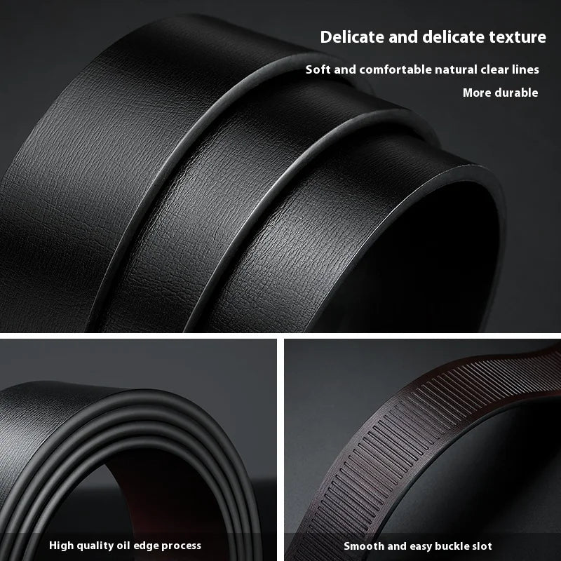 Men's Automatic Buckle Leather Belt | Cowskin | Plus Size 105–160cm | Multiple Colours NZ