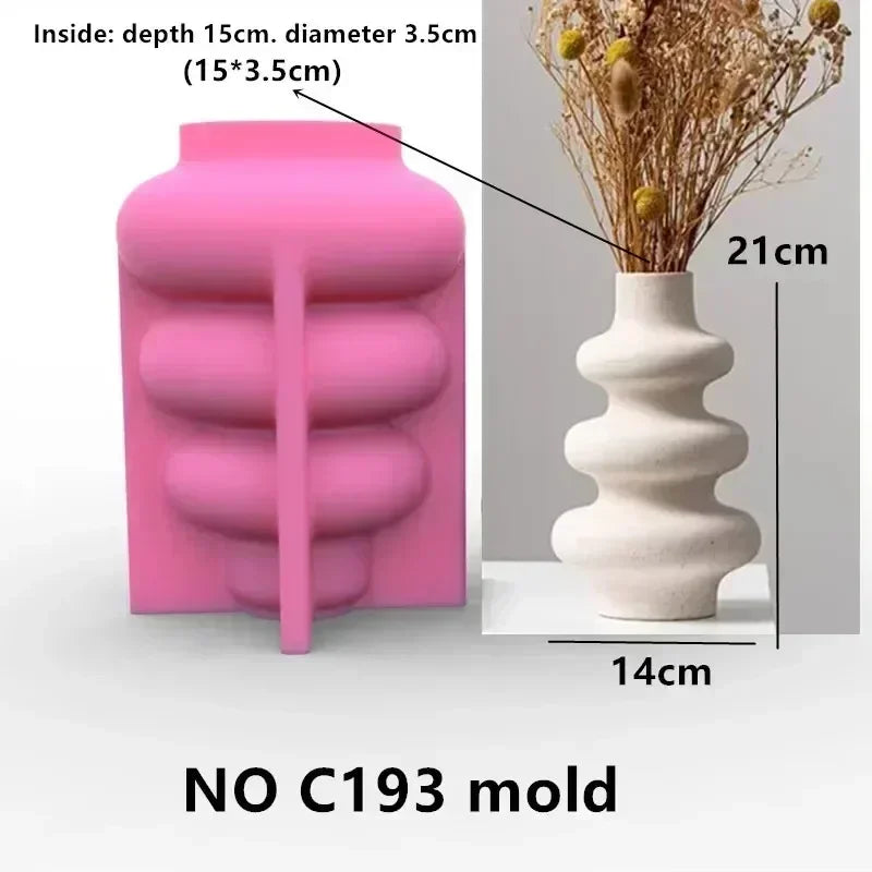 Food Grade Silicone Heart Vase Mold | Resin Concrete Candle Casting | Multiple Sizes NZ