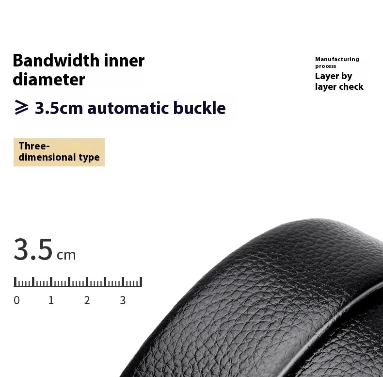 Men's Genuine Leather Belt | Metal Buckle | Adjustable 110–130cm | Multiple Colours NZ