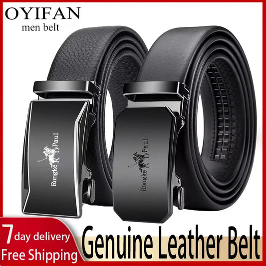 Men's Genuine Leather Belt | Metal Buckle | Adjustable 110–130cm | Multiple Colours NZ