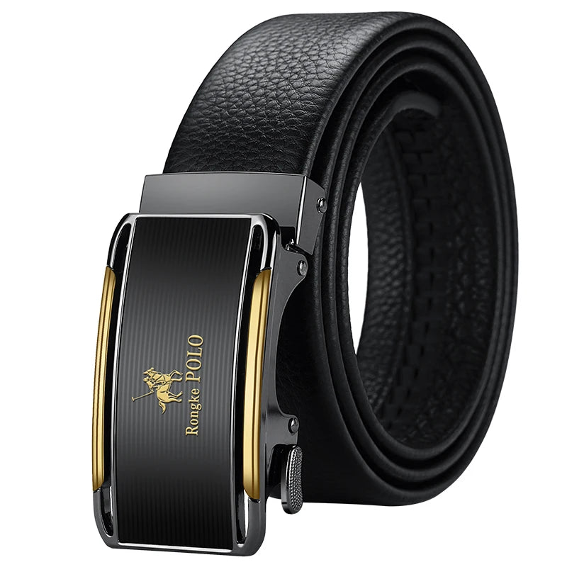 Men's Genuine Leather Belt | Metal Buckle | Adjustable 110–130cm | Multiple Colours NZ