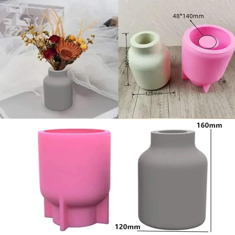 Food Grade Silicone Heart Vase Mold | Resin Concrete Candle Casting | Multiple Sizes NZ