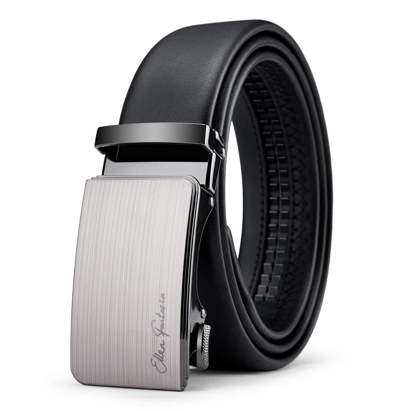 Men's Genuine Leather Belt | Metal Buckle | Adjustable 110–130cm | Multiple Colours NZ