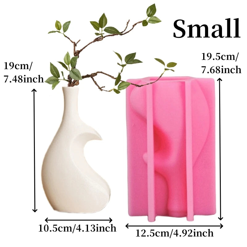 Food Grade Silicone Heart Vase Mold | Resin Concrete Candle Casting | Multiple Sizes NZ