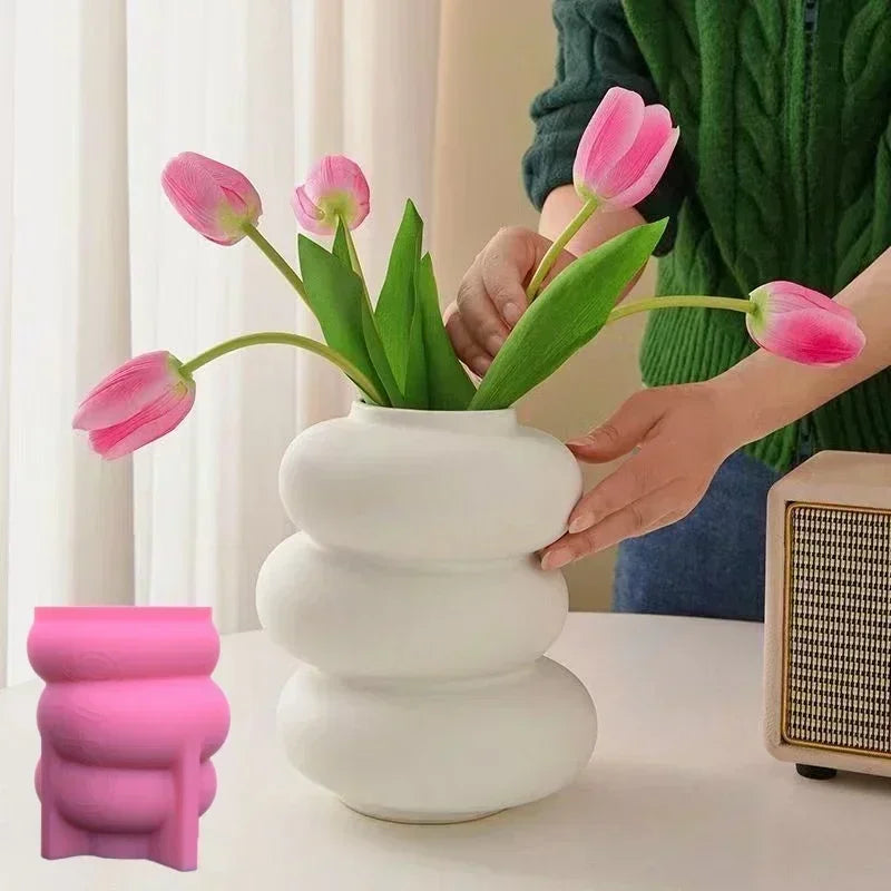 Food Grade Silicone Heart Vase Mold | Resin Concrete Candle Casting | Multiple Sizes NZ