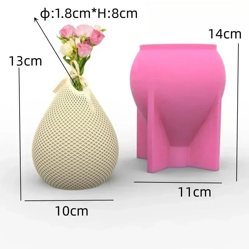 Food Grade Silicone Heart Vase Mold | Resin Concrete Candle Casting | Multiple Sizes NZ