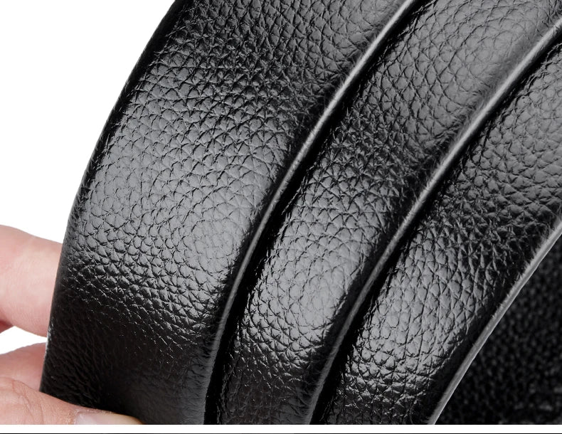Men's Genuine Leather Belt | Metal Buckle | Adjustable 110–130cm | Multiple Colours NZ